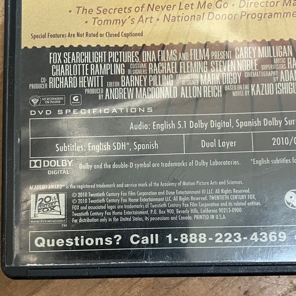 Never Let Me Go DVD based on book by Kazuo Ishiguro - Picture 4 of 10